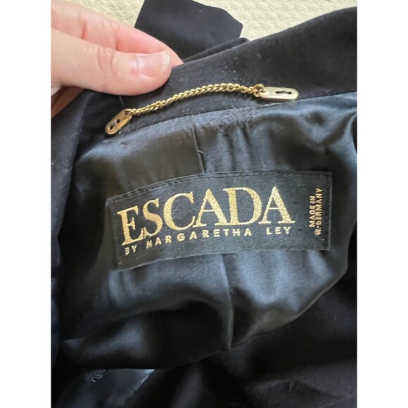 Escada Blazer 3 Button Jacket Single Breasted 90’s | Black  | Size Small 4 (est) - Picture 10 of 10